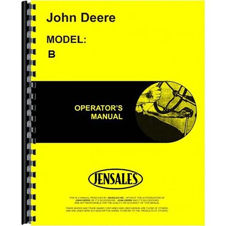Fits John Deere B Tractor Operator Plus Parts Manual